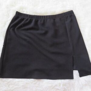 Black Mini Skirt with slit